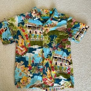 Tori Richard boys Hawaiian shirt size M (8)